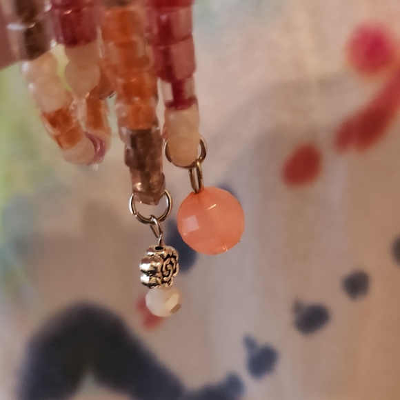 Handmade Glass Bead Set of 4 Stretch Bracelets - Picture 2 of 6